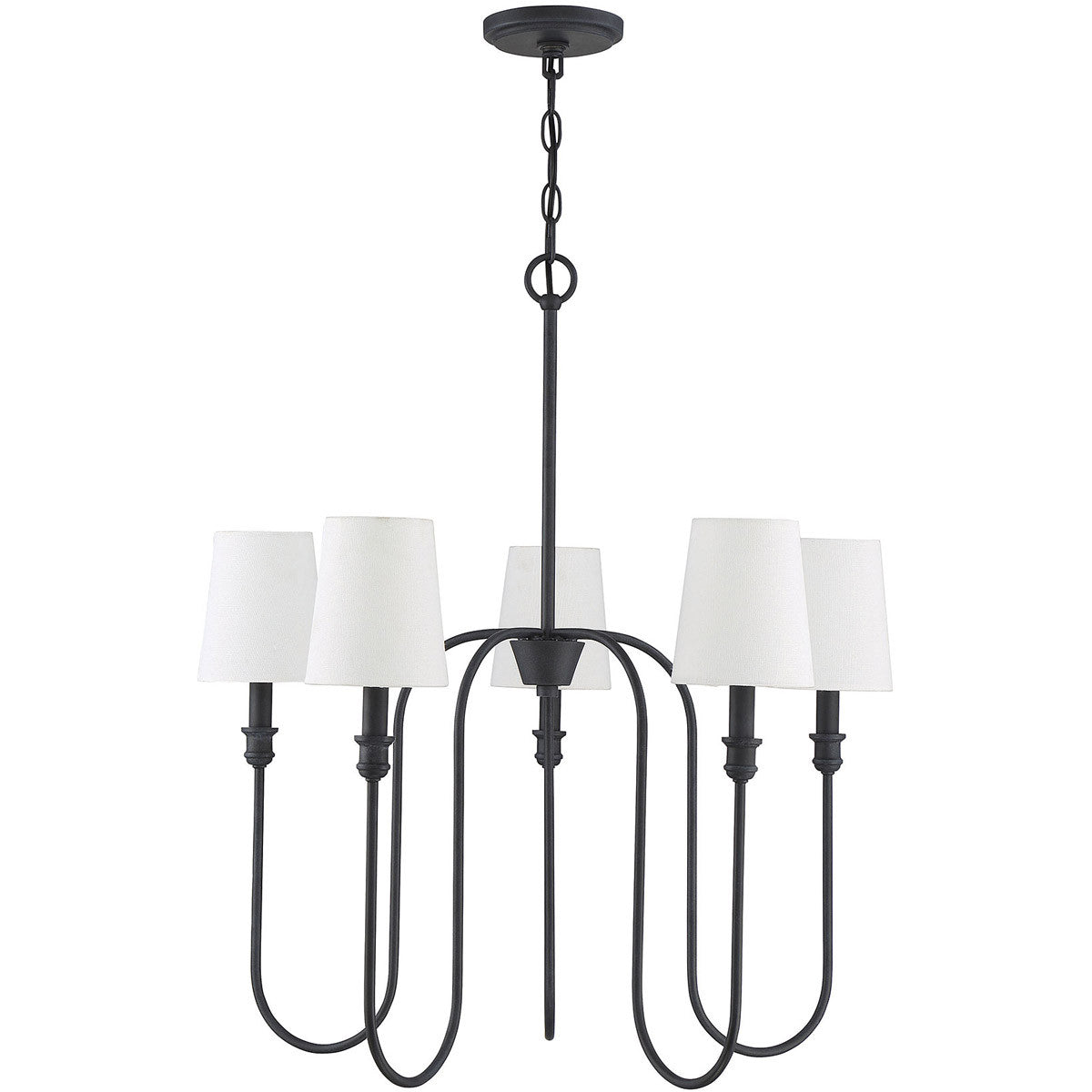 Meridian Lite Trends 5-Light Chandelier in Aged Iron M10077AI