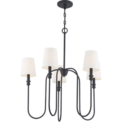 Meridian Lite Trends 5-Light Chandelier in Aged Iron M10077AI