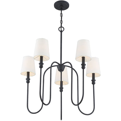 Meridian Lite Trends 5-Light Chandelier in Aged Iron M10077AI