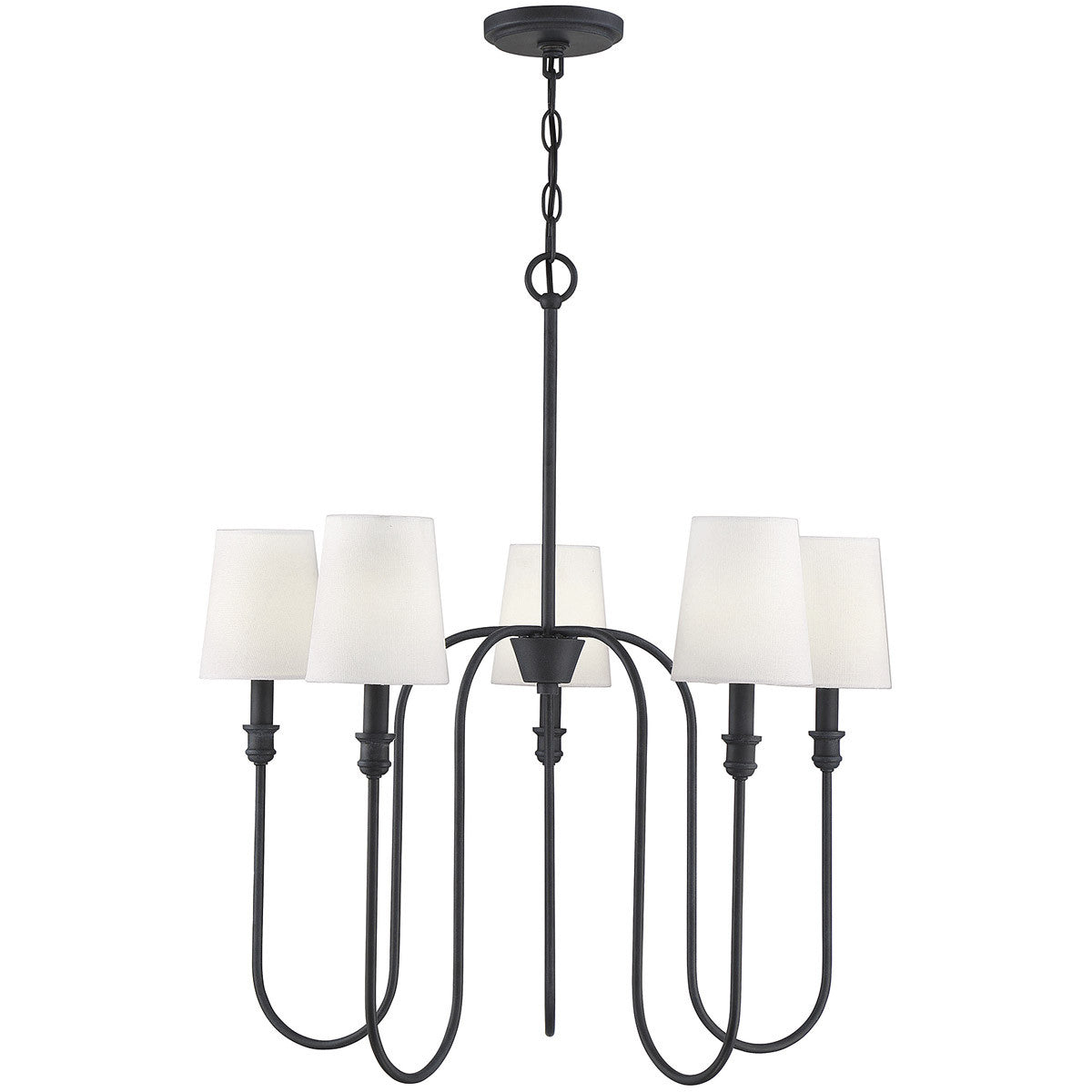 Meridian 5-Light Chandelier in Aged Iron M10077AI