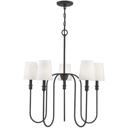 Meridian 5-Light Chandelier in Aged Iron M10077AI