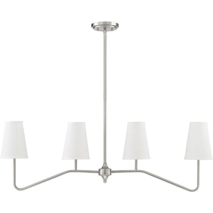 Meridian Lite Trends 4-Light Linear Chandelier in Brushed Nickel M10078BN