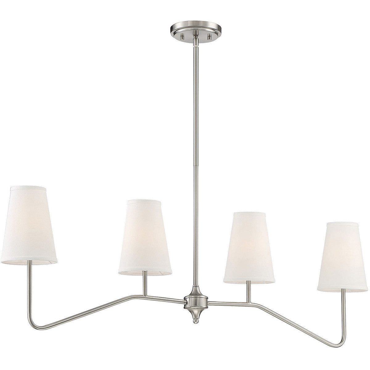 Meridian Lite Trends 4-Light Linear Chandelier in Brushed Nickel M10078BN