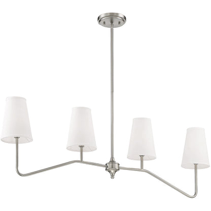 Meridian 4-Light Linear Chandelier in Brushed Nickel M10078BN