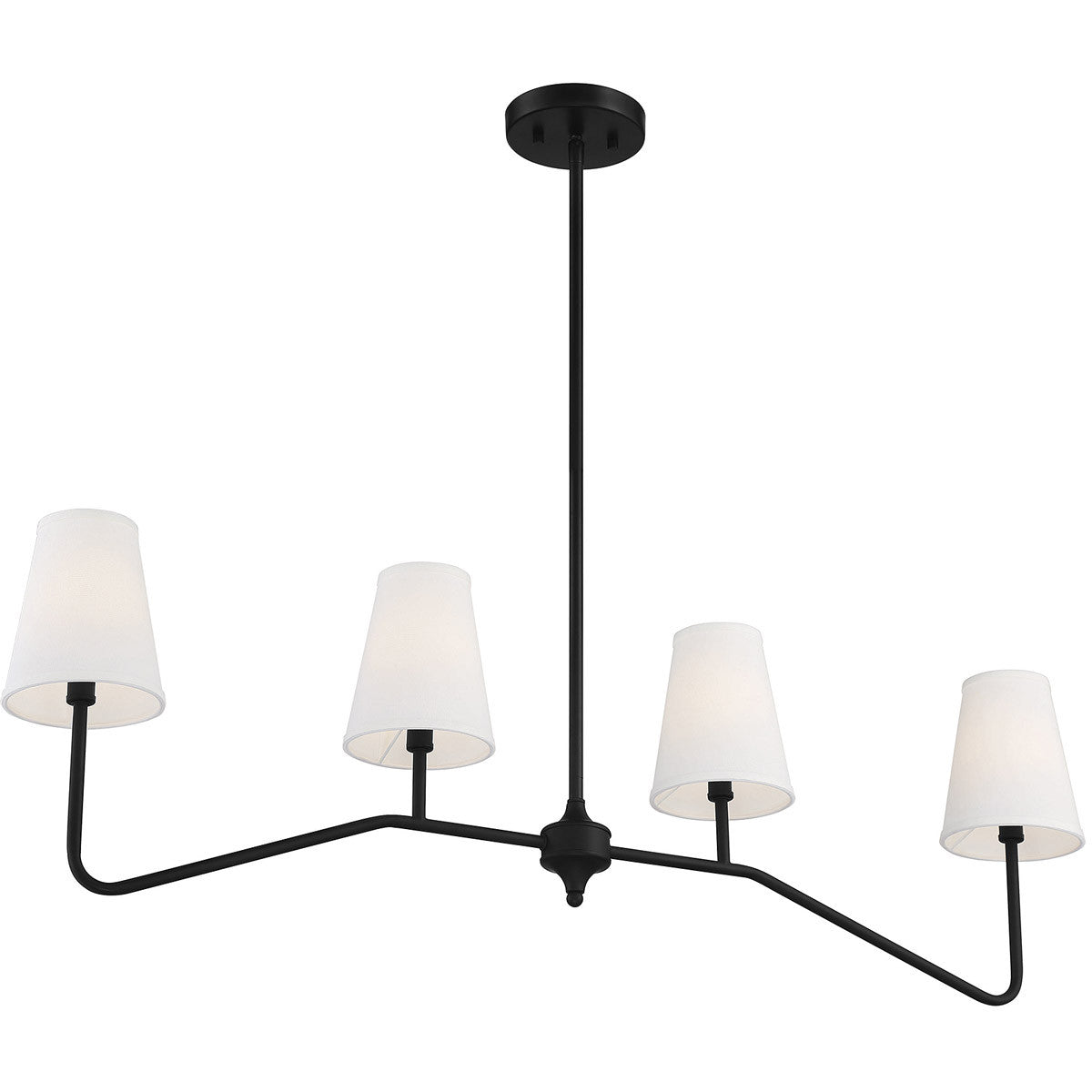 Meridian Lite Trends 4-Light Linear Chandelier in Matte Black M10078MBK