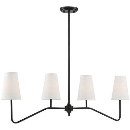 Meridian Lite Trends 4-Light Linear Chandelier in Oil Rubbed Bronze M10078ORB