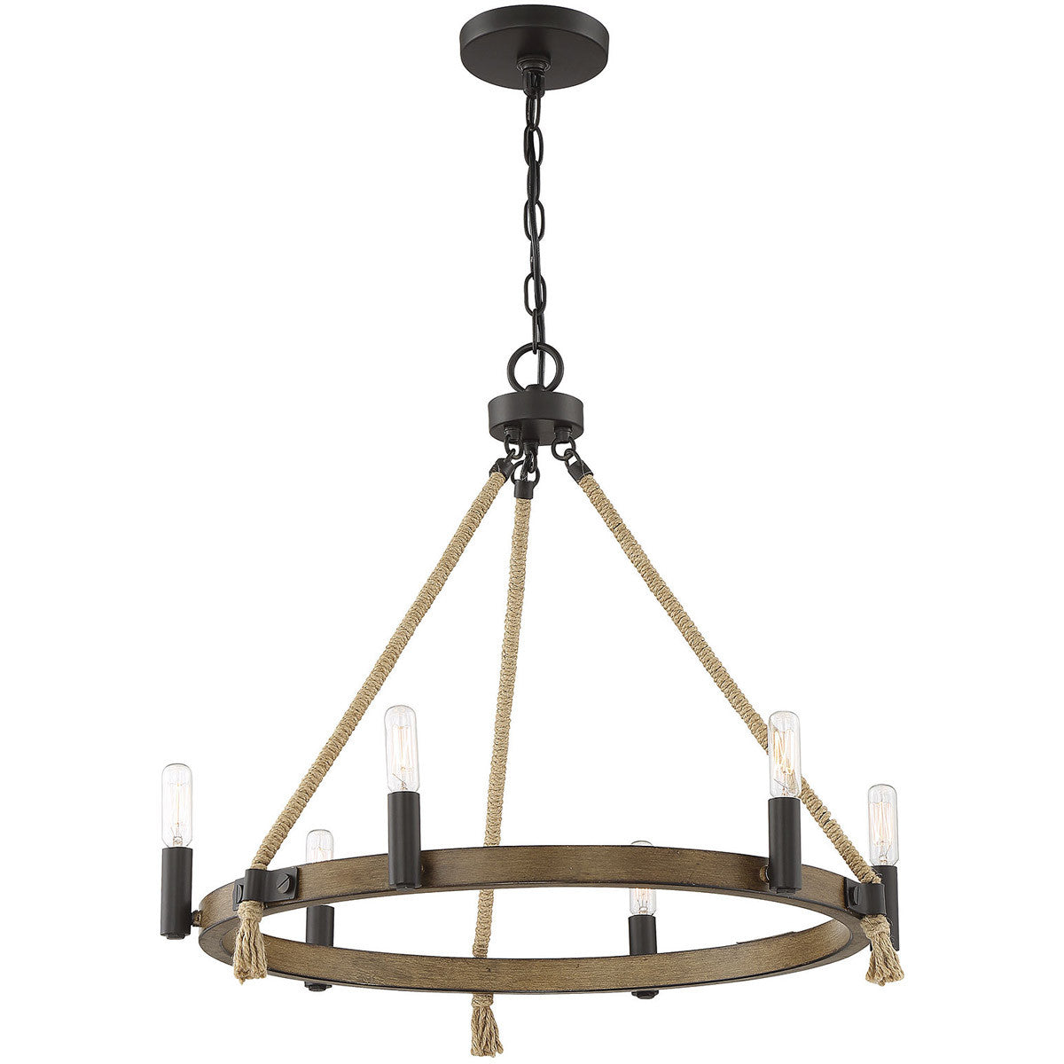 Meridian Lite Trends 6-Light Chandelier in Oil Rubbed Bronze M10080ORB