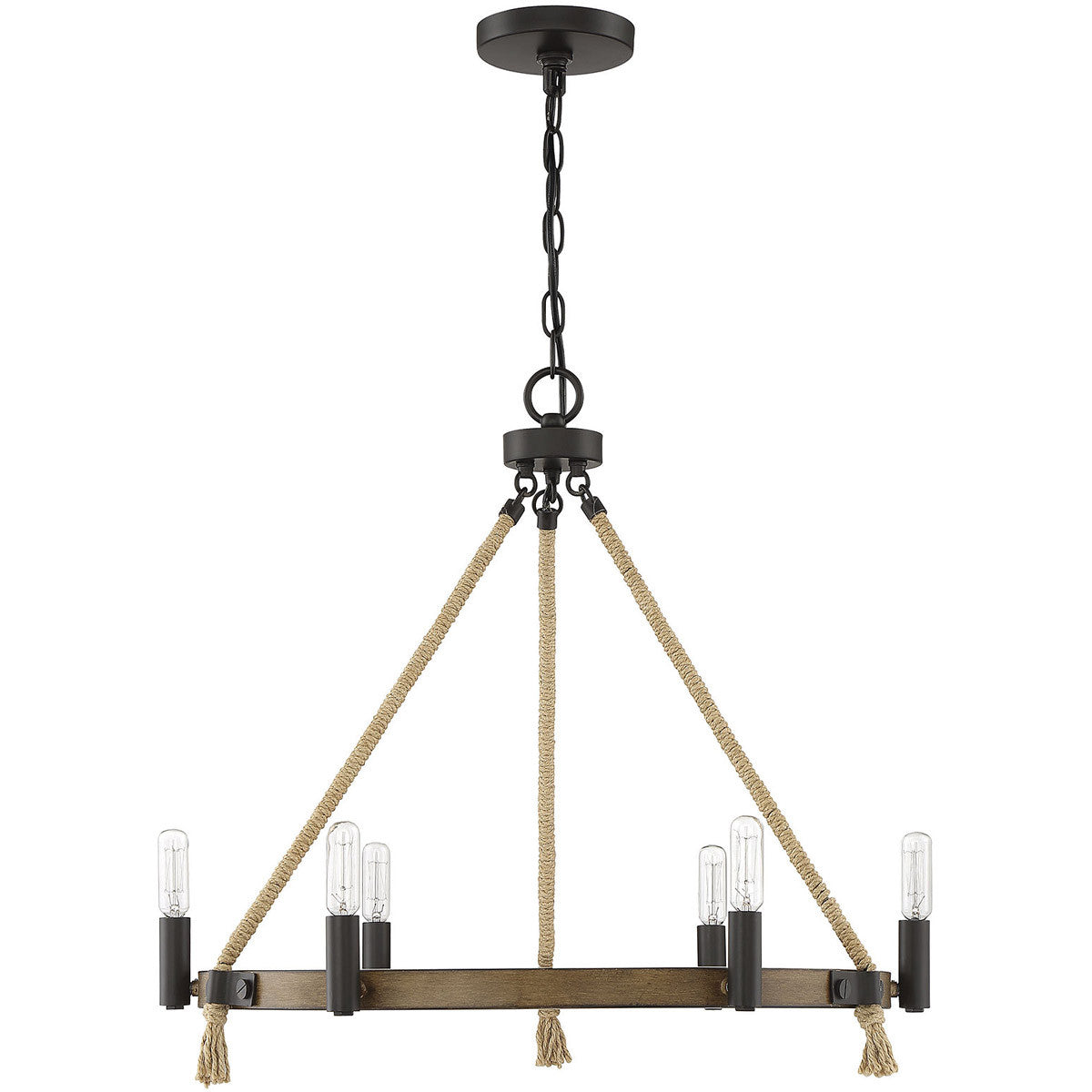 Meridian Lite Trends 6-Light Chandelier in Oil Rubbed Bronze M10080ORB