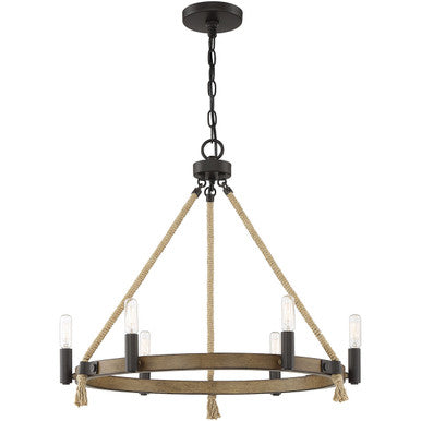 Meridian Lite Trends 6-Light Chandelier in Oil Rubbed Bronze M10080ORB