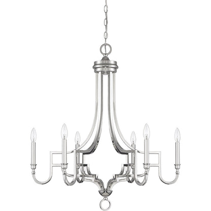 Meridian Lite Trends 6-Light Chandelier in Polished Nickel M10083PN