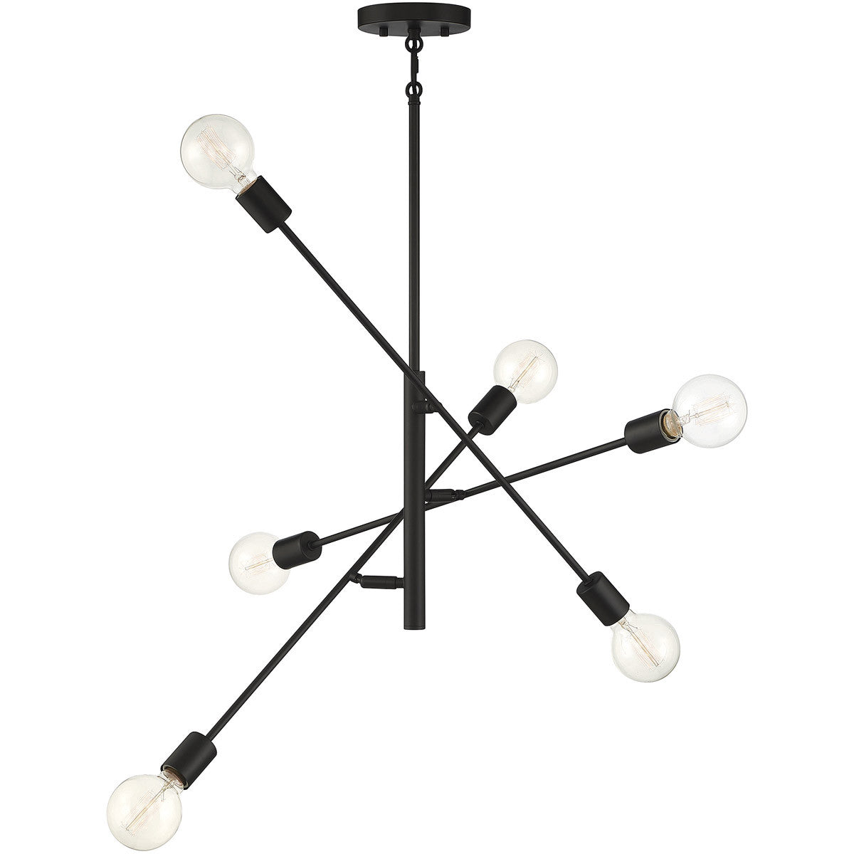 Meridian 6-Light Chandelier in Matte Black M10084MBK