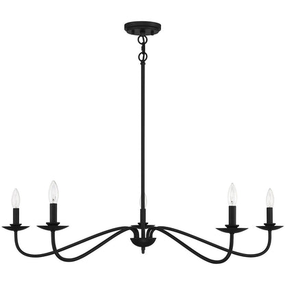 Meridian Lite Trends 5-Light Chandelier in Matte Black M10085MBK