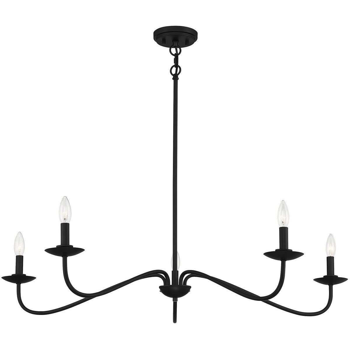 Meridian Lite Trends 5-Light Chandelier in Matte Black M10085MBK