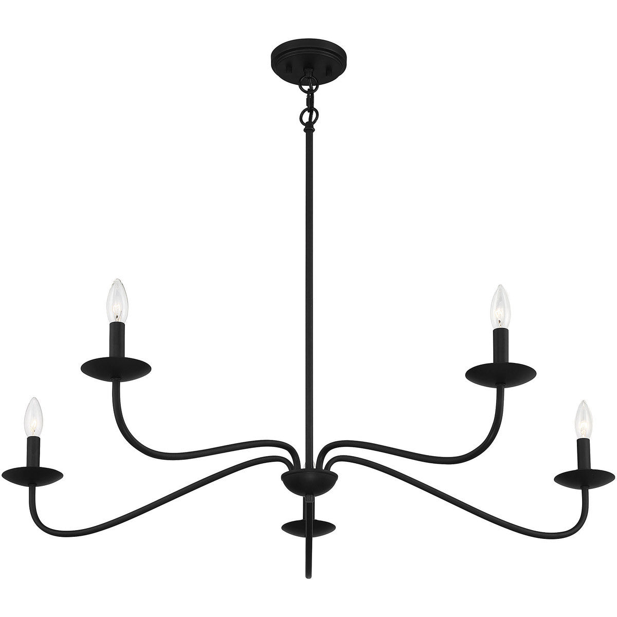 Meridian Lite Trends 5-Light Chandelier in Matte Black M10085MBK