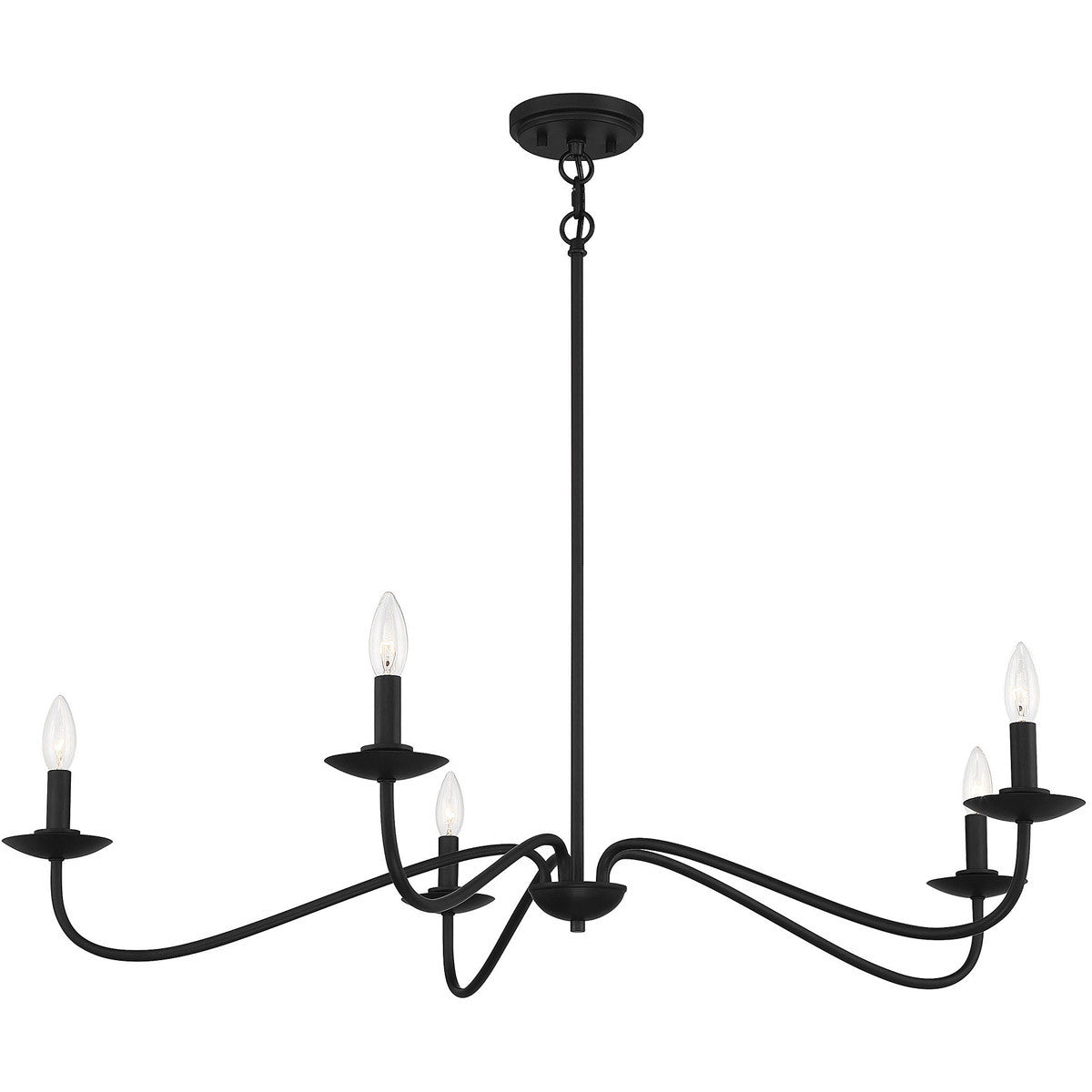 Meridian Lite Trends 5-Light Chandelier in Matte Black M10085MBK