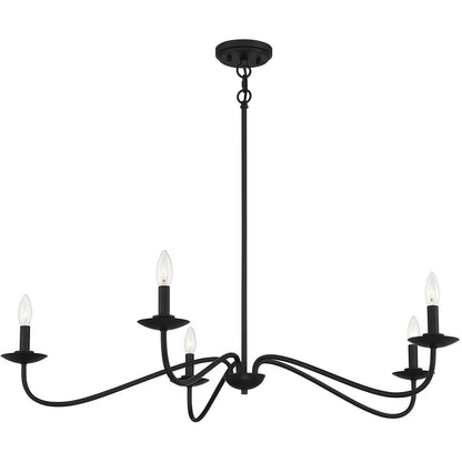 Meridian Lite Trends 5-Light Chandelier in Matte Black M10085MBK