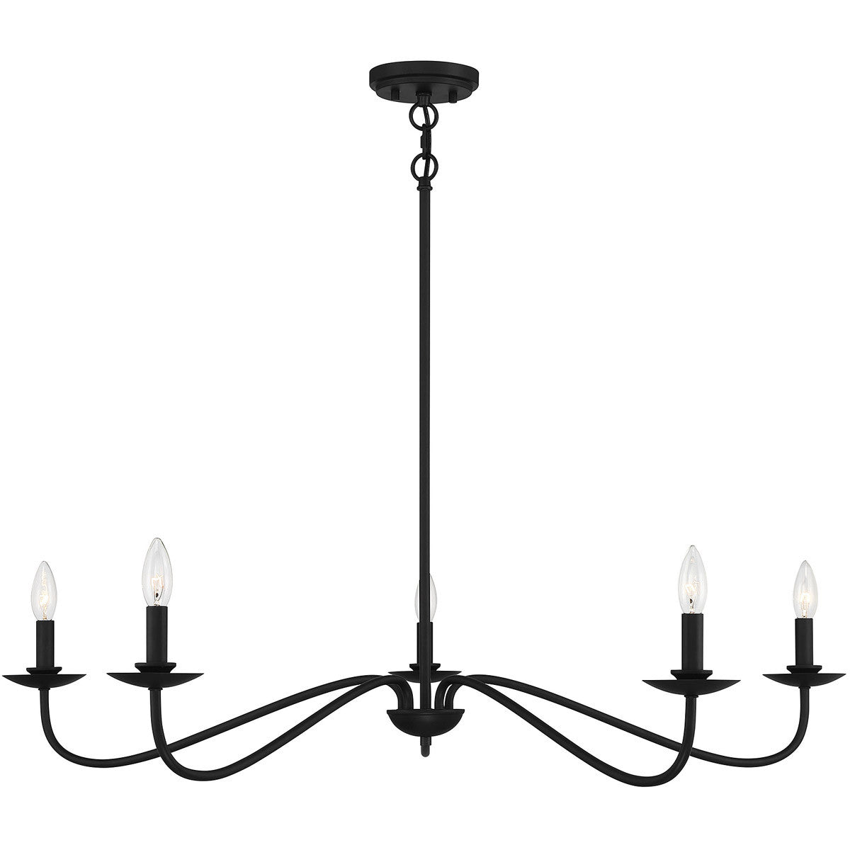 Meridian 5-Light Chandelier in Matte Black M10085MBK