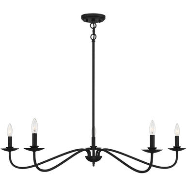 Meridian Lite Trends 5-Light Chandelier in Matte Black M10085MBK