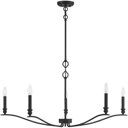 Meridian Lite Trends 5-Light Chandelier in Matte Black M10086MBK