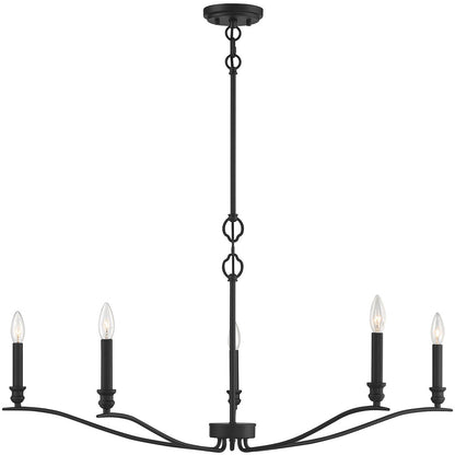 Meridian 5-Light Chandelier in Matte Black M10086MBK