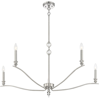 Meridian Lite Trends 5-Light Chandelier in Polished Nickel M10086PN