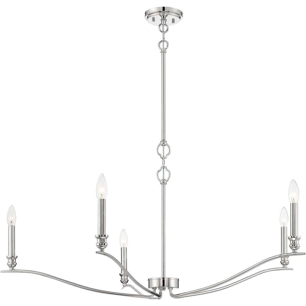 Meridian Lite Trends 5-Light Chandelier in Polished Nickel M10086PN