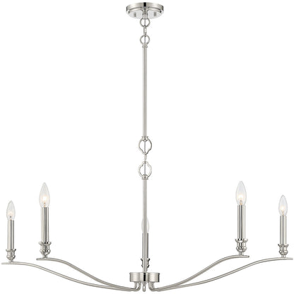 Meridian 5-Light Chandelier in Polished Nickel M10086PN