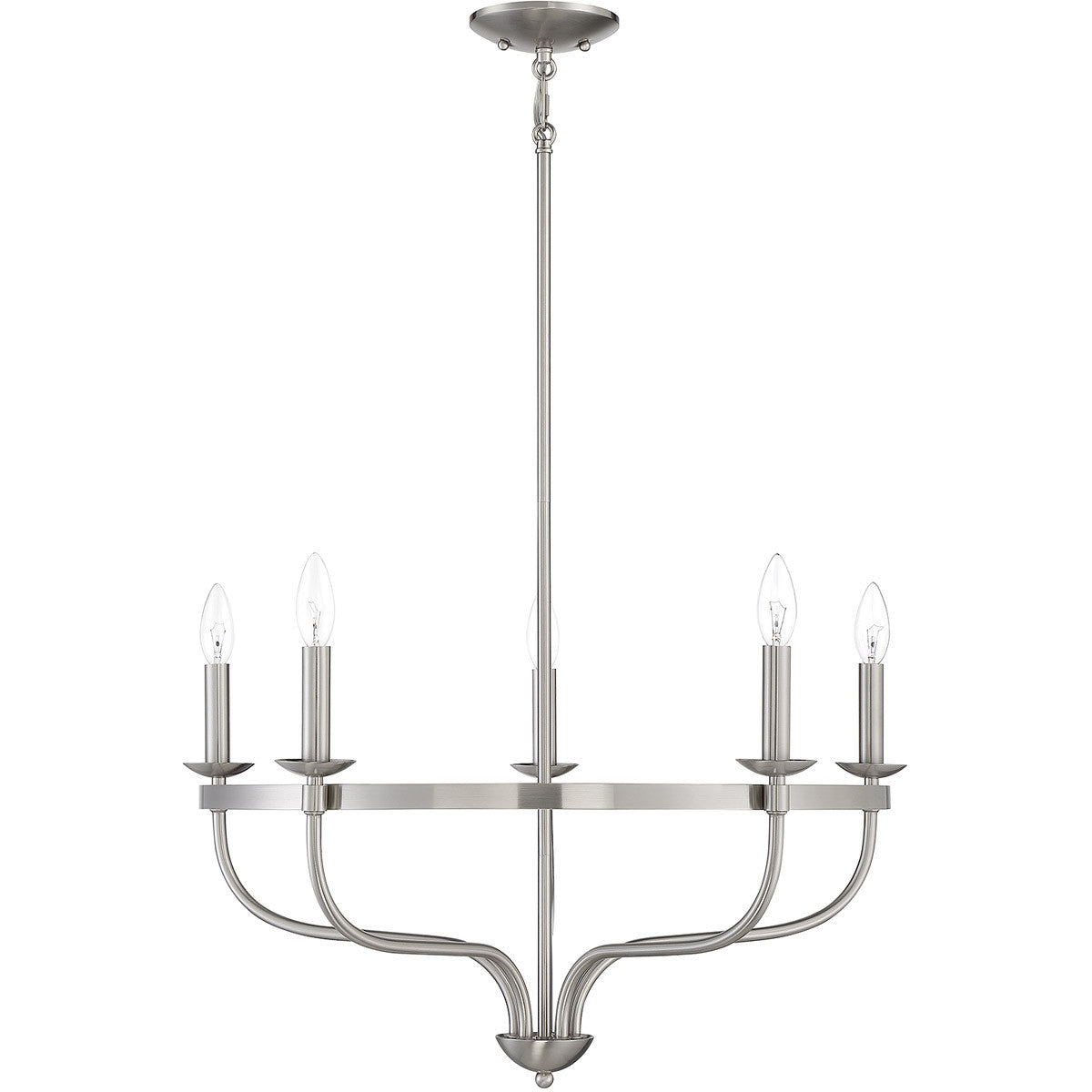 Meridian Lite Trends 5-Light Chandelier in Brushed Nickel M10087BN