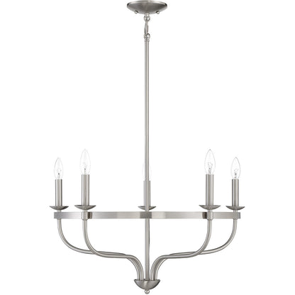 Meridian Lite Trends 5-Light Chandelier in Brushed Nickel M10087BN