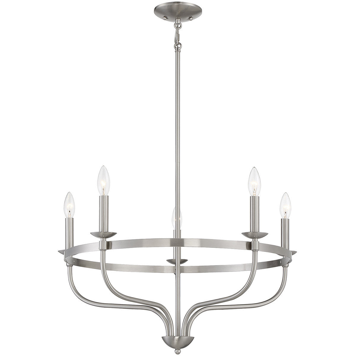 Meridian Lite Trends 5-Light Chandelier in Brushed Nickel M10087BN