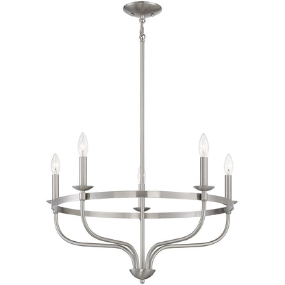 Meridian Lite Trends 5-Light Chandelier in Brushed Nickel M10087BN