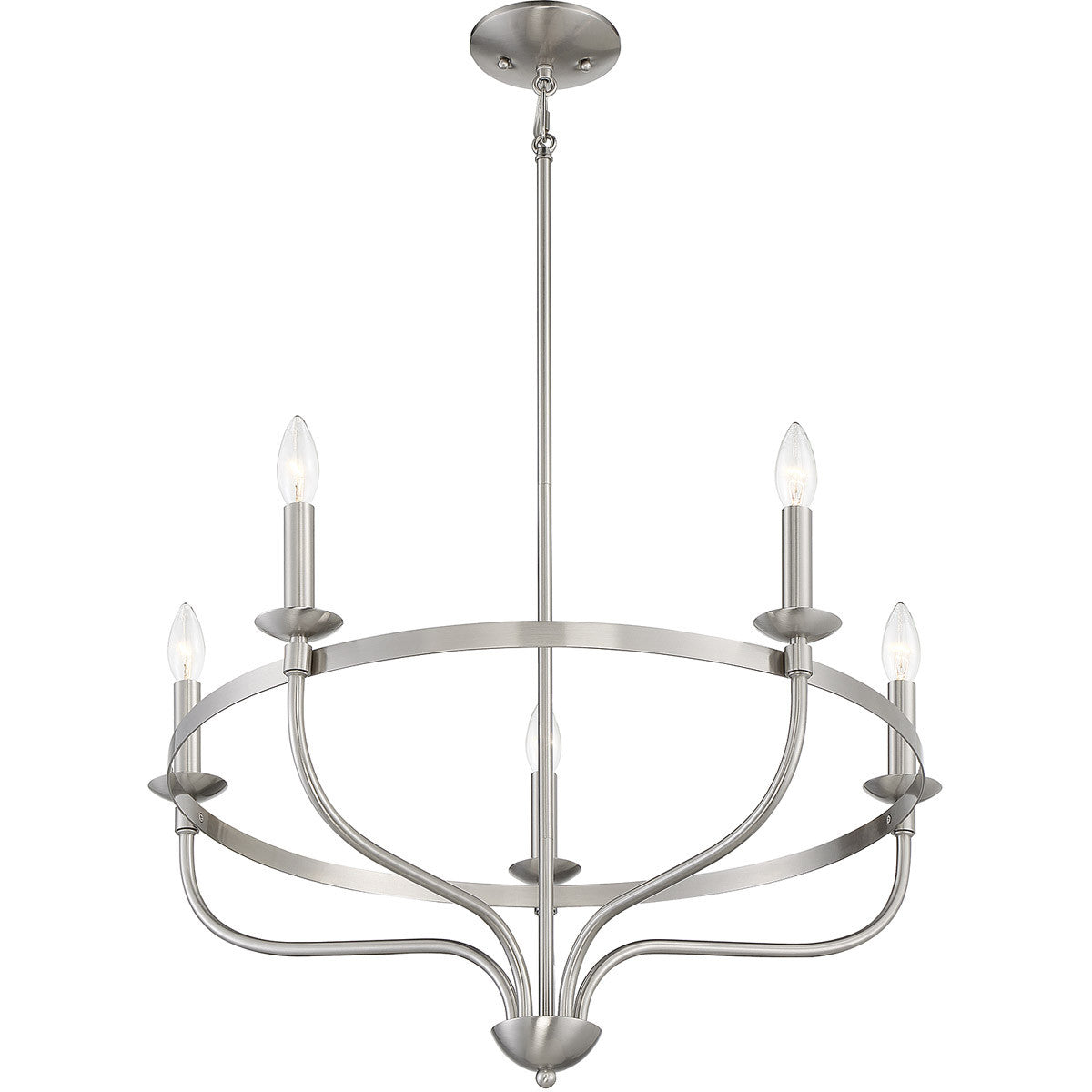 Meridian Lite Trends 5-Light Chandelier in Brushed Nickel M10087BN