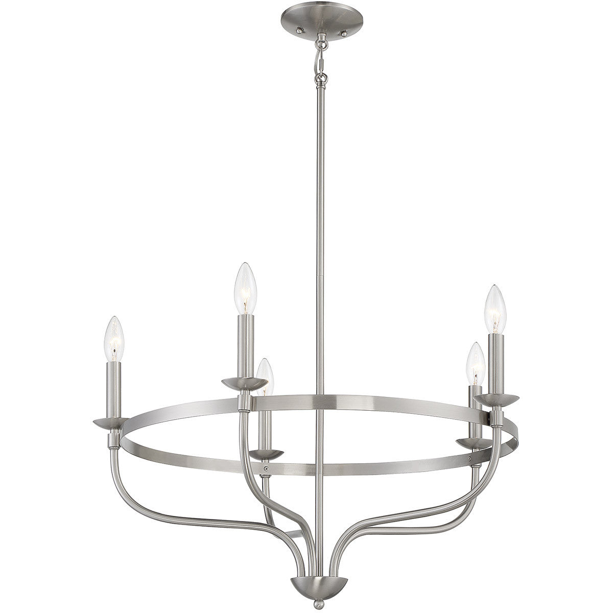 Meridian Lite Trends 5-Light Chandelier in Brushed Nickel M10087BN