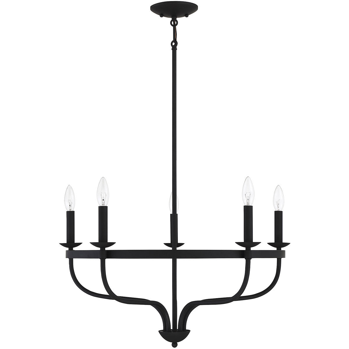 Meridian Lite Trends 5-Light Chandelier in Matte Black M10087MBK