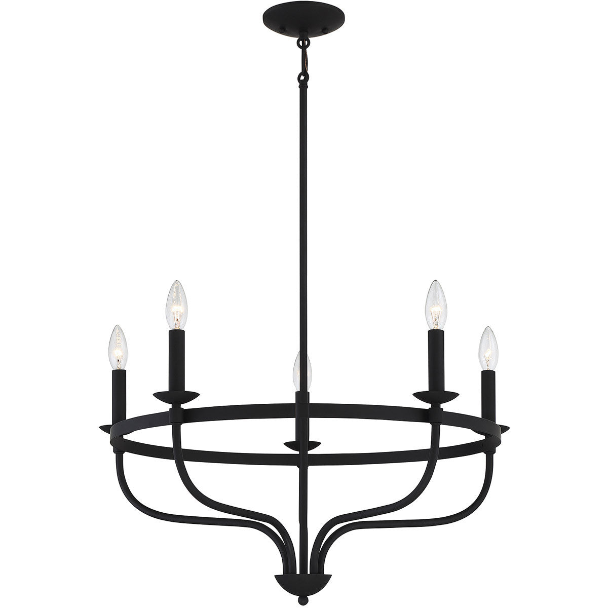 Meridian 5-Light Chandelier in Matte Black M10087MBK