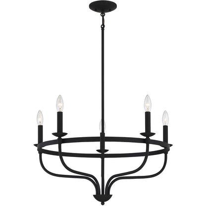 Meridian 5-Light Chandelier in Matte Black M10087MBK