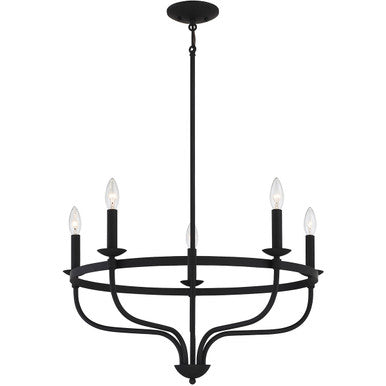 Meridian Lite Trends 5-Light Chandelier in Matte Black M10087MBK