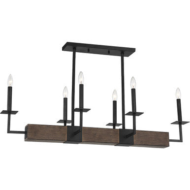 Meridian Lite Trends 6-Light Linear Chandelier in Remington M10088DG