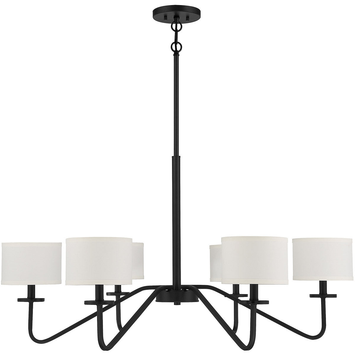 Meridian Lite Trends 6-Light Chandelier in Matte Black M10092MBK