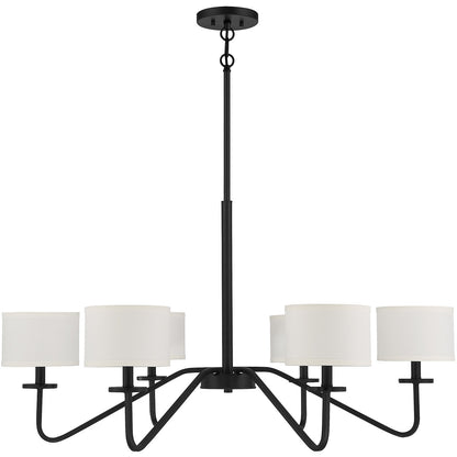 Meridian Lite Trends 6-Light Chandelier in Matte Black M10092MBK