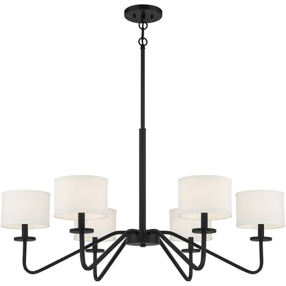 Meridian Lite Trends 6-Light Chandelier in Matte Black M10092MBK