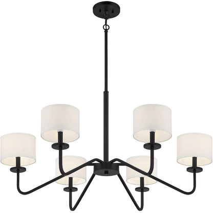 Meridian Lite Trends 6-Light Chandelier in Matte Black M10092MBK