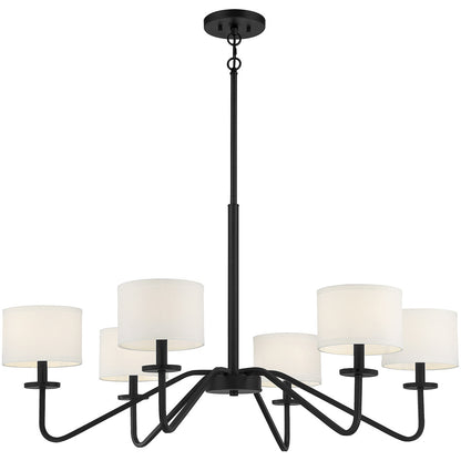 Meridian Lite Trends 6-Light Chandelier in Matte Black M10092MBK