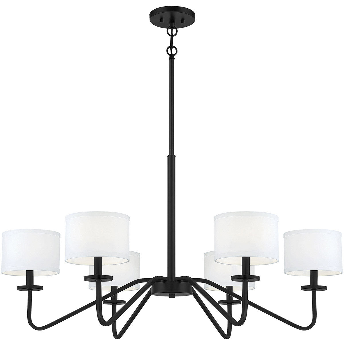 Meridian 6-Light Chandelier in Matte Black M10092MBK