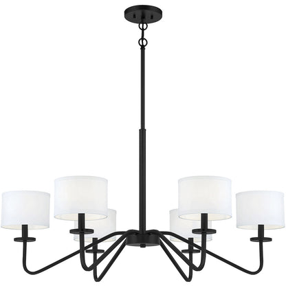 Meridian 6-Light Chandelier in Matte Black M10092MBK