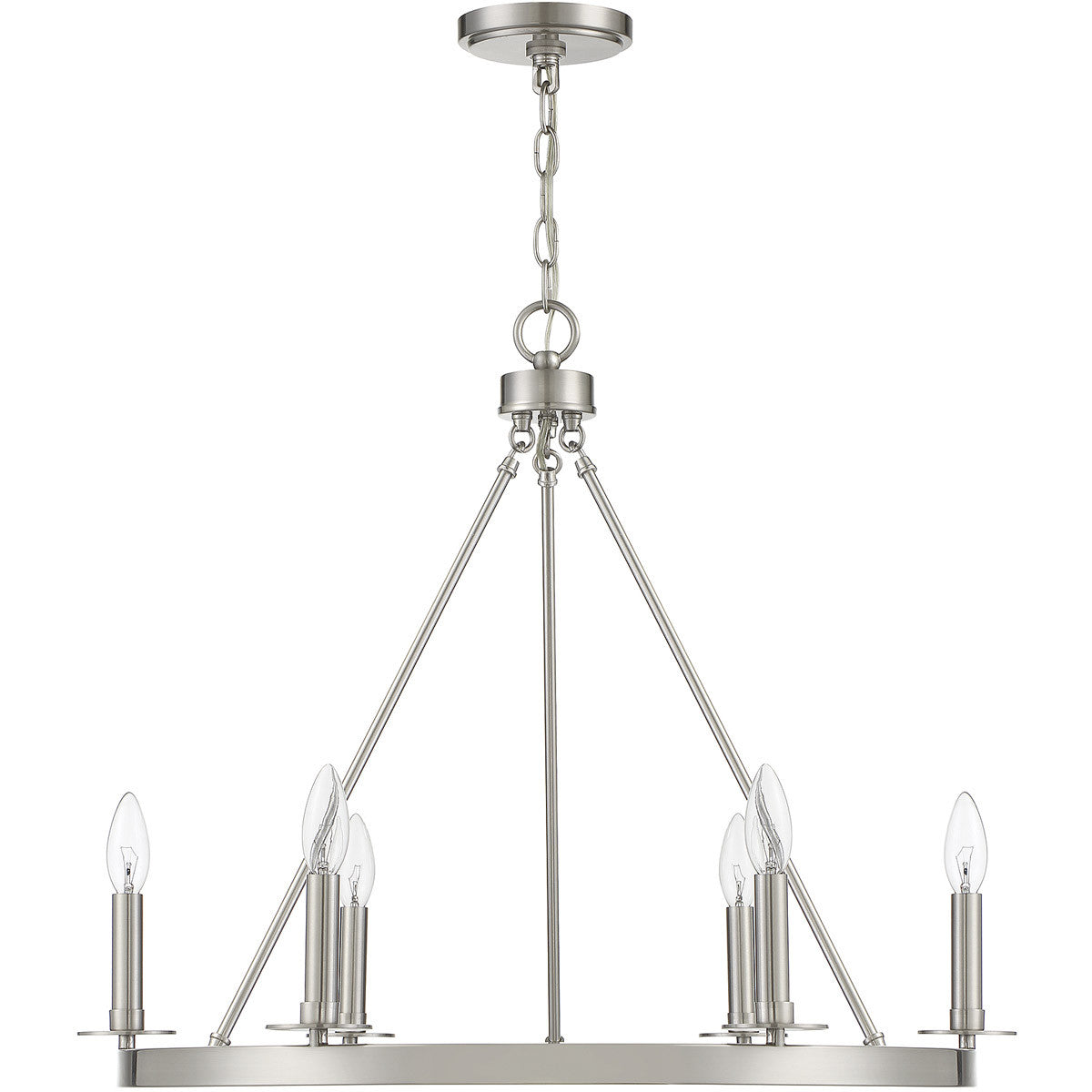 Meridian Lite Trends 6-Light Chandelier in Brushed Nickel M10093BN