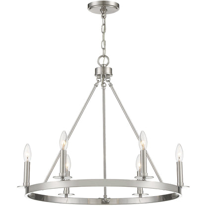 Meridian Lite Trends 6-Light Chandelier in Brushed Nickel M10093BN