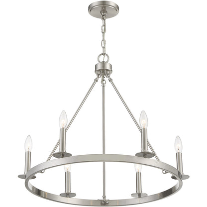 Meridian Lite Trends 6-Light Chandelier in Brushed Nickel M10093BN