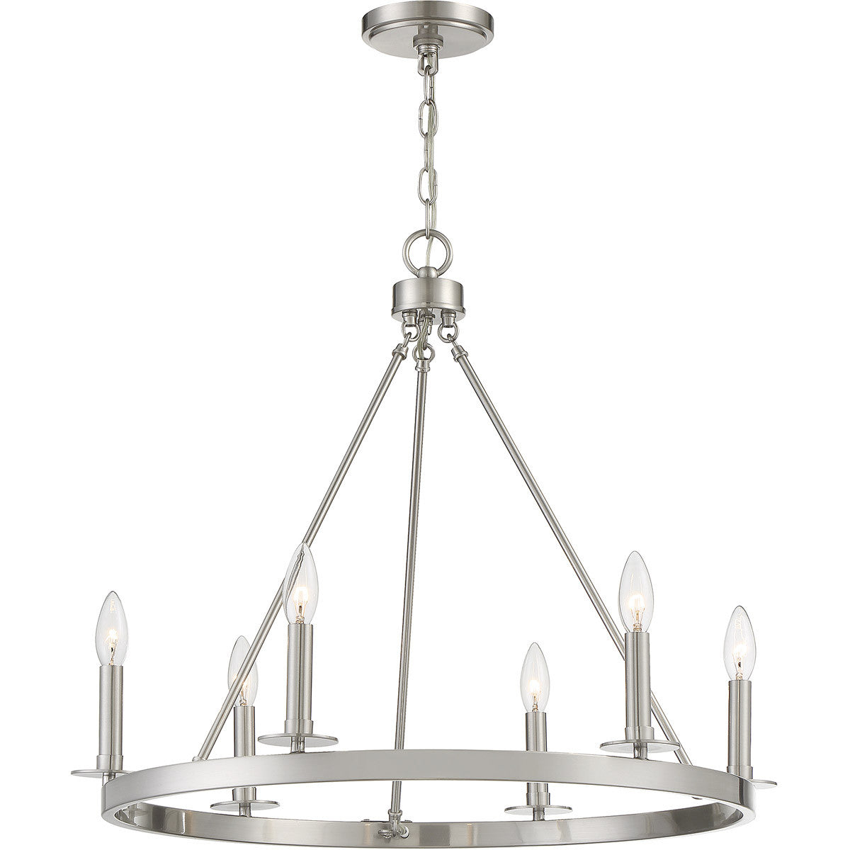 Meridian Lite Trends 6-Light Chandelier in Brushed Nickel M10093BN