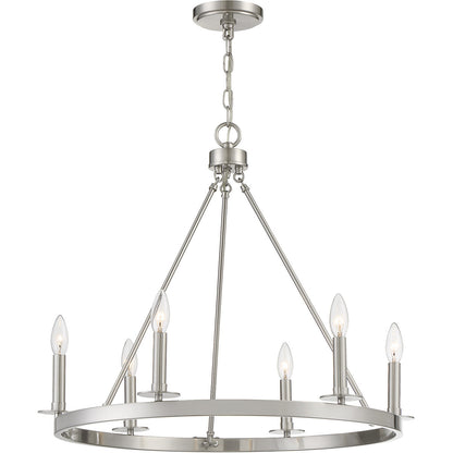 Meridian Lite Trends 6-Light Chandelier in Brushed Nickel M10093BN